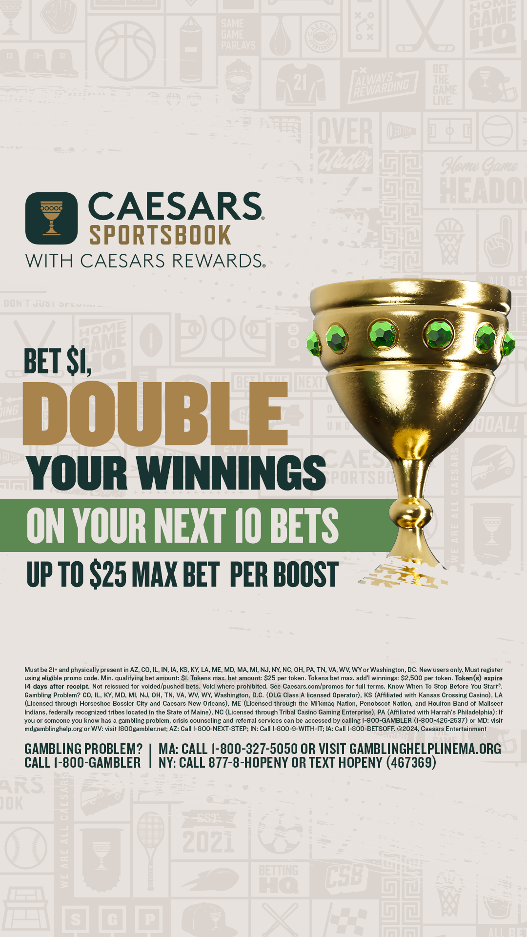 Caesars Sportsbook Ad Creative